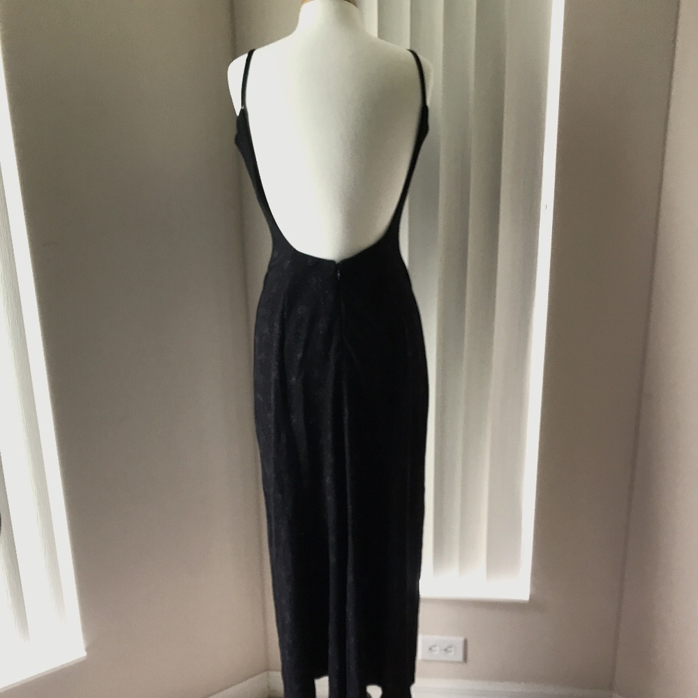 Black Stretchy formal prom/wedding size10-12 long dress
